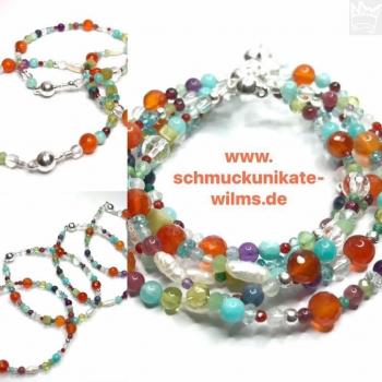 Kunterbuntes Edelsteinarmband