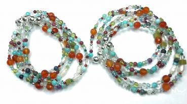 Kunterbuntes Edelsteinarmband