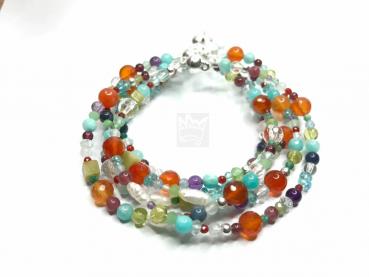 Kunterbuntes Edelsteinarmband