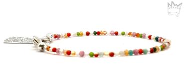 Zartes, buntes Edelsteinarmband