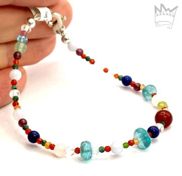 Edelsteinarmband, bunt