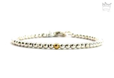 Kugelarmband mit Goldkugel