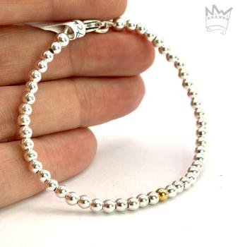 Kugelarmband mit Goldkugel
