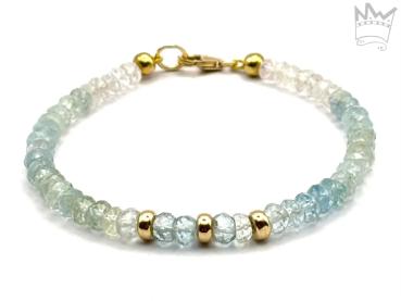 Beryll Armkette in 18kt Gelbgold