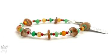 Preview: Armband in Grün- und Orangetönen