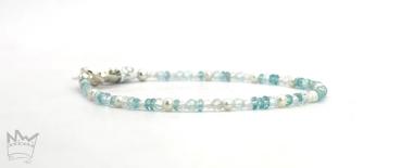 Preview: Edelsteinarmband mit Perle