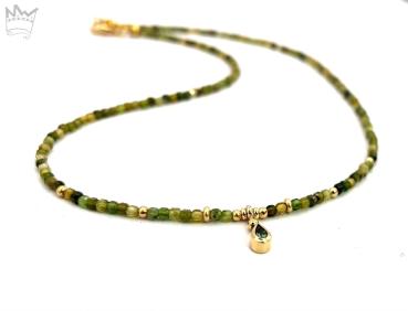 Turmalinkette in 18kt Gelbgold