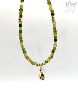 Turmalinkette in 18kt Gelbgold