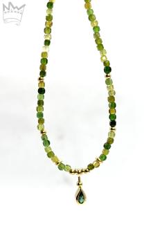Turmalinkette in 18kt Gelbgold