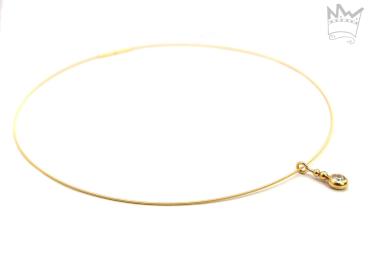 Preview: Brillant Anhänger m. Goldreif