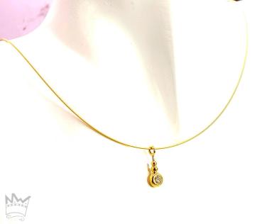 Brillant Anhänger m. Goldreif