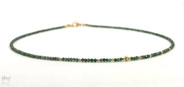 Smaragdkette in 18kt Gelbgold
