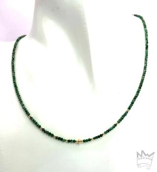 Smaragdkette in 18kt Gelbgold