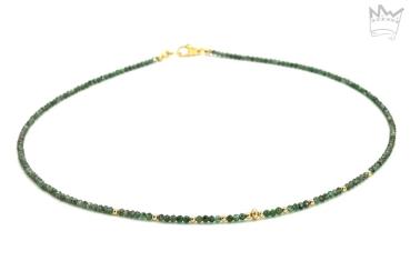 Smaragdkette in 18kt Gelbgold