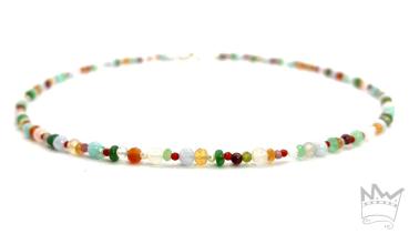 Preview: Bunte Edelsteinhalskette