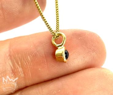 Preview: Saphir Anhänger 18kt Gelbgold