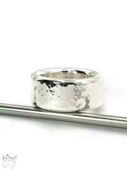Preview: Breiter Ring mit Hammerschlag