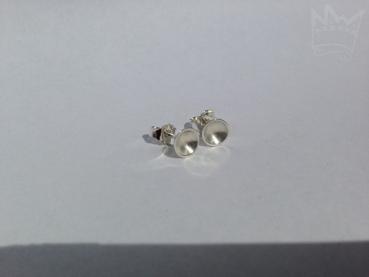 Silberohrstecker mit Silberschale