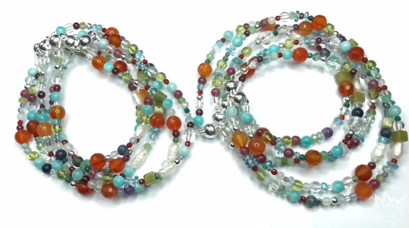 Kunterbuntes Edelsteinarmband