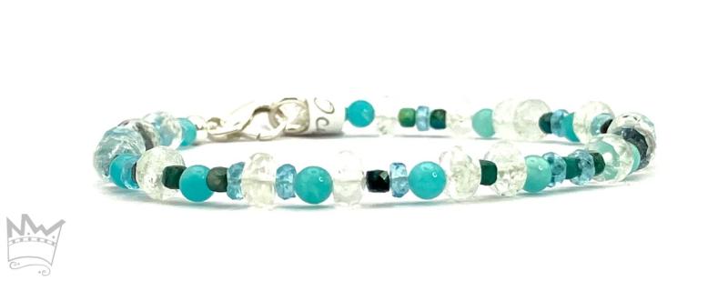 Edelsteinarmband in Blautönen A1085