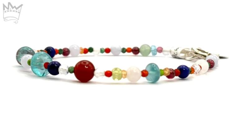 Edelsteinarmband, bunt