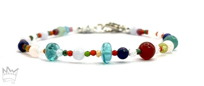 Edelsteinarmband, bunt