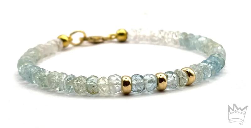 Beryll Armkette in 18kt Gelbgold
