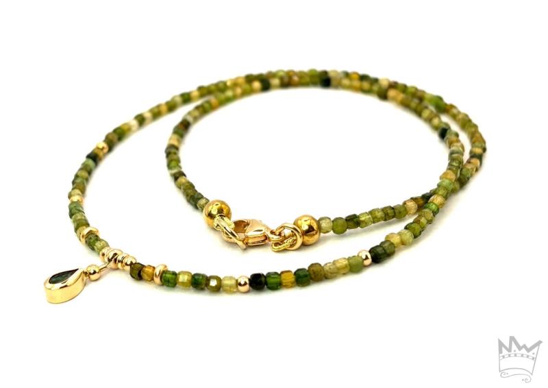Turmalinkette in 18kt Gelbgold