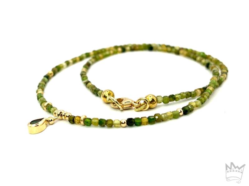 Turmalinkette in 18kt Gelbgold