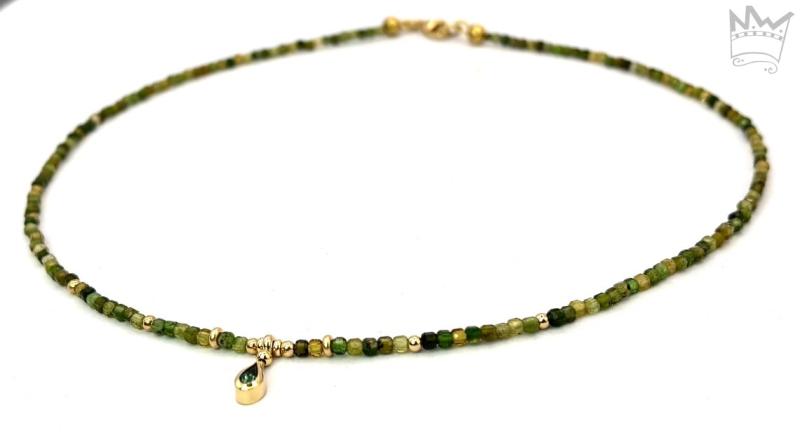 Turmalinkette in 18kt Gelbgold