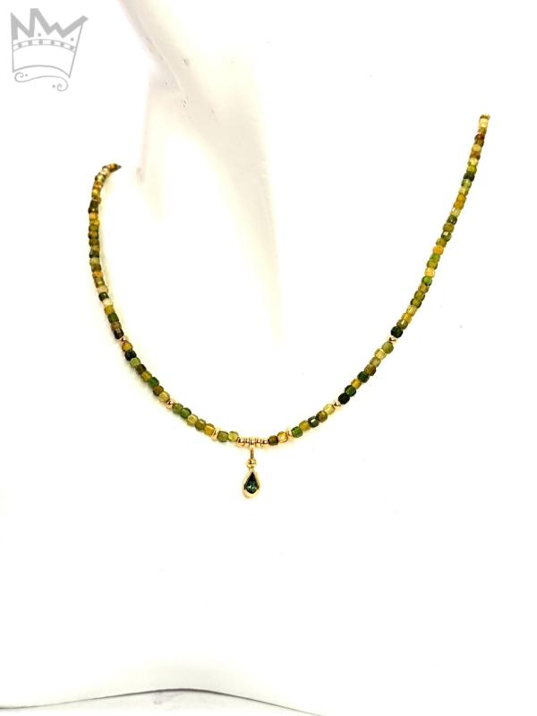 Turmalinkette in 18kt Gelbgold