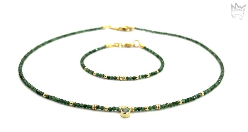 Smaragd Collier in Gold