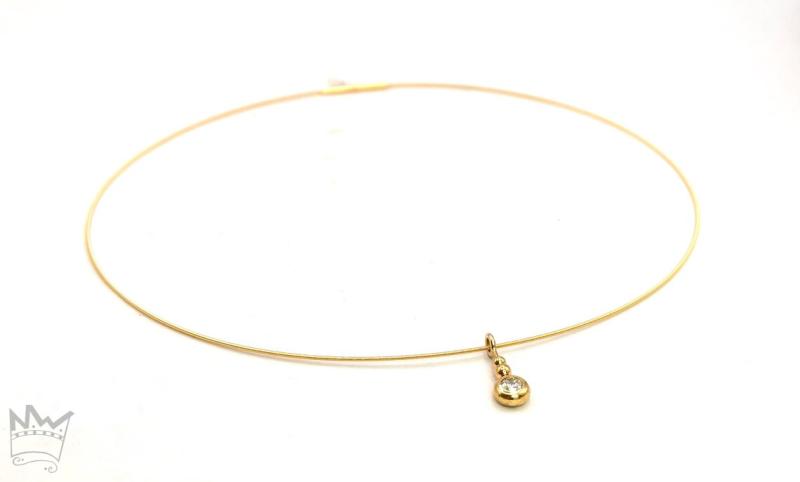 Brillant Anhänger m. Goldreif