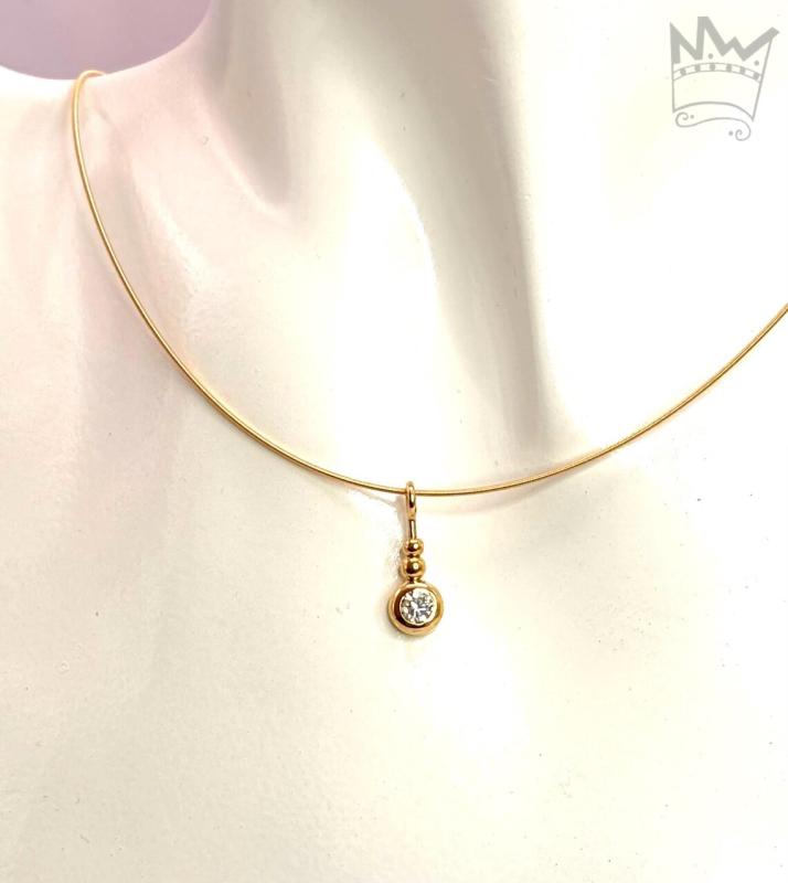 Brillant Anhänger m. Goldreif