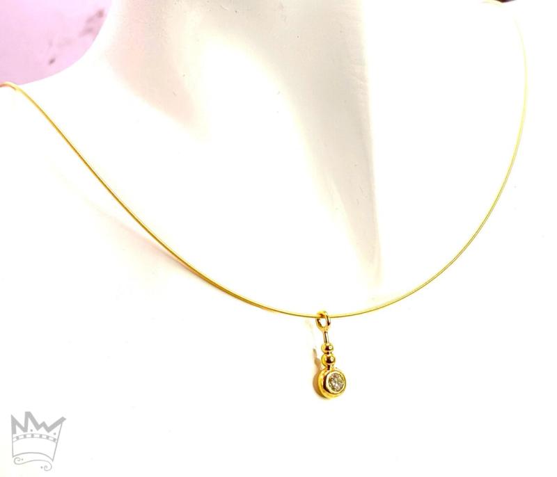 Brillant Anhänger m. Goldreif