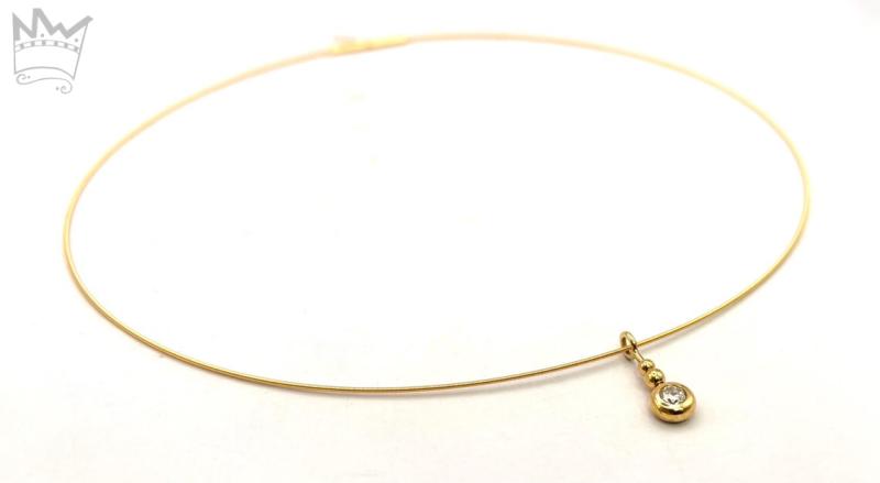 Brillant Anhänger m. Goldreif