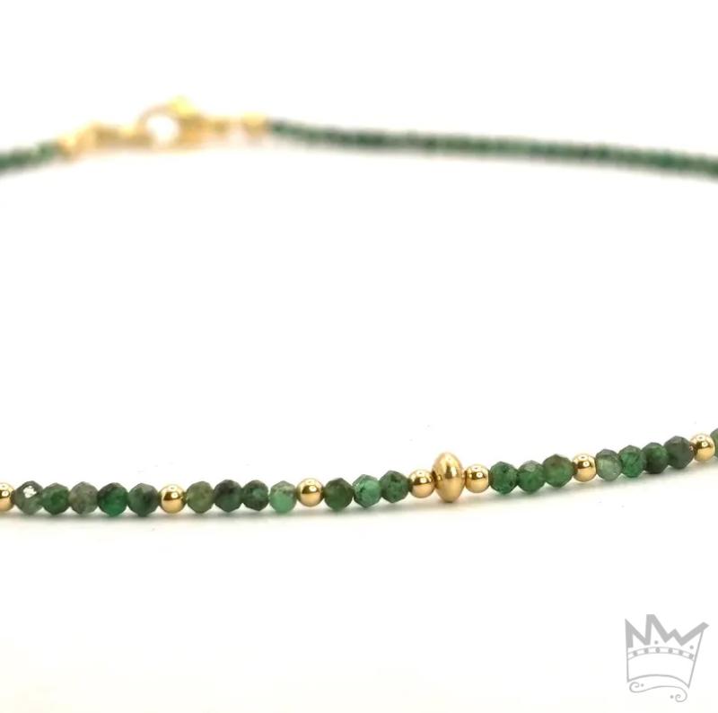 Smaragdkette in 18kt Gelbgold