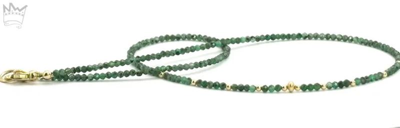 Smaragdkette in 18kt Gelbgold