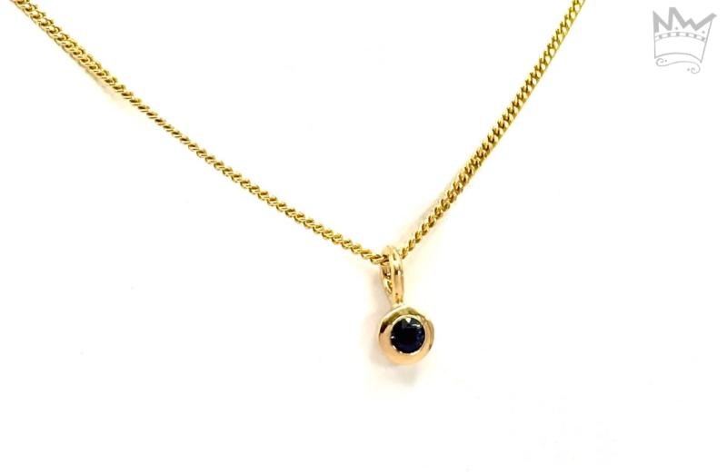 Saphir Anhänger 18kt Gelbgold