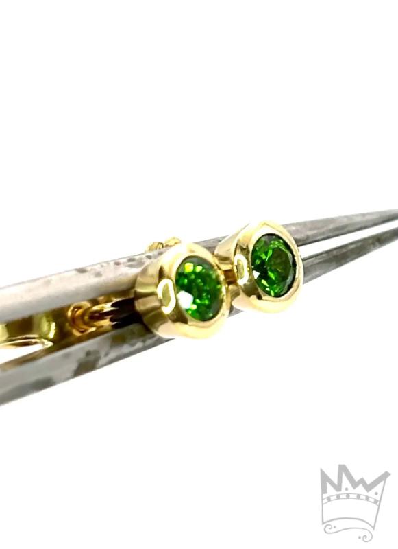 Chromdiopsid Ohrstecker