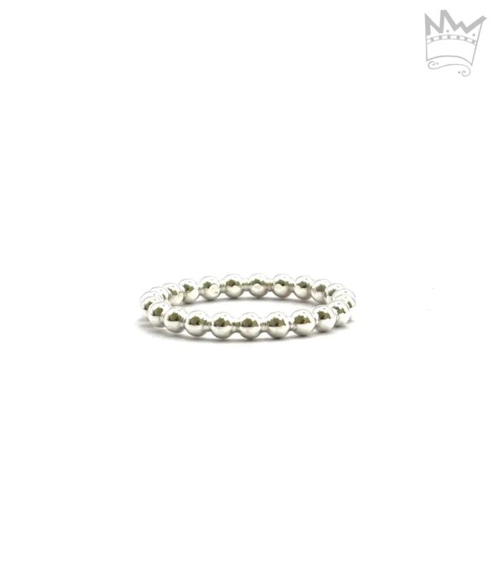 Kugelring Silber gross