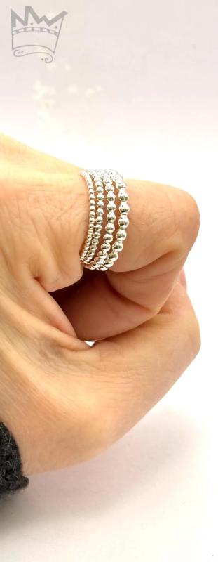 Kugelring Silber gross
