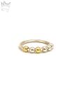 Fidgetring mit 2 Gold - und 4 Silberkugeln